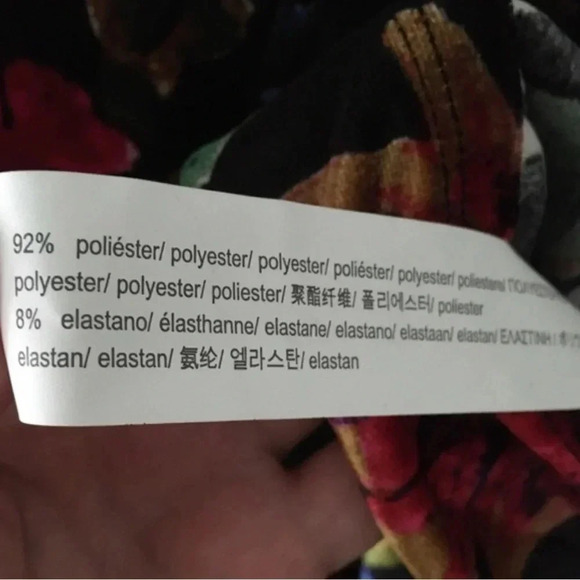 ZARA Womens Midi Dress Velvet Floral Faux Wrap V-Neck Sheath Dress Size Small - Picture 9 of 10